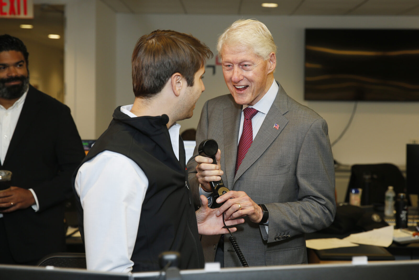 NEW YORK, NEW YORK - SEPTEMBER 11: Bill Clinton (R) attends the annual Charity Day hosted by GFI Group and The Cantor Fitzgerald Relief Fund on September 11, 2023 in New York City. (Photo by Rob Kim/Getty Images for The Cantor Fitzgerald Relief Fund)