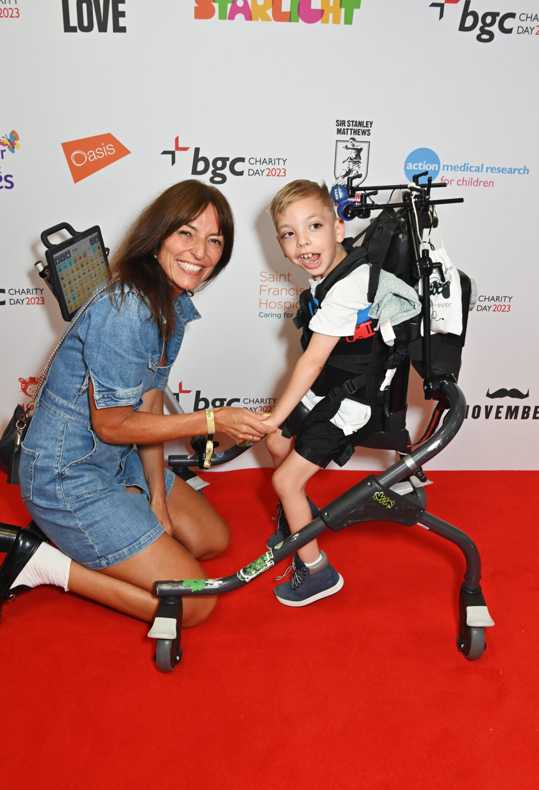 LONDON, ENGLAND - SEPTEMBER 11: Davina McCall and guest attend the BGC Group Charity Day on behalf of Action Medical Research, raising millions for good causes in memory of BGC's colleagues lost on 9/11, on September 11, 2023 in London, England. Pic Credit: Dave Benett