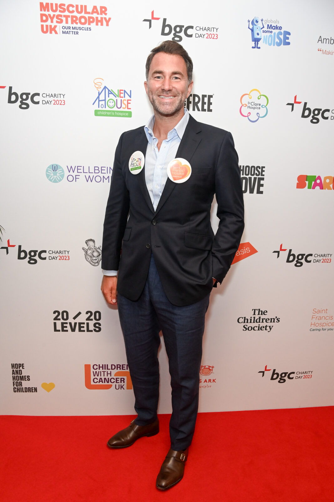 LONDON, ENGLAND - SEPTEMBER 11: Eddie Hearn attends the BGC Group Charity Day on behalf of Haven House Children's Hospice & Saint Francis Hospice, raising millions for good causes in memory of BGC's colleagues lost on 9/11, on September 11, 2023 in London, England. Pic Credit: Dave Benett