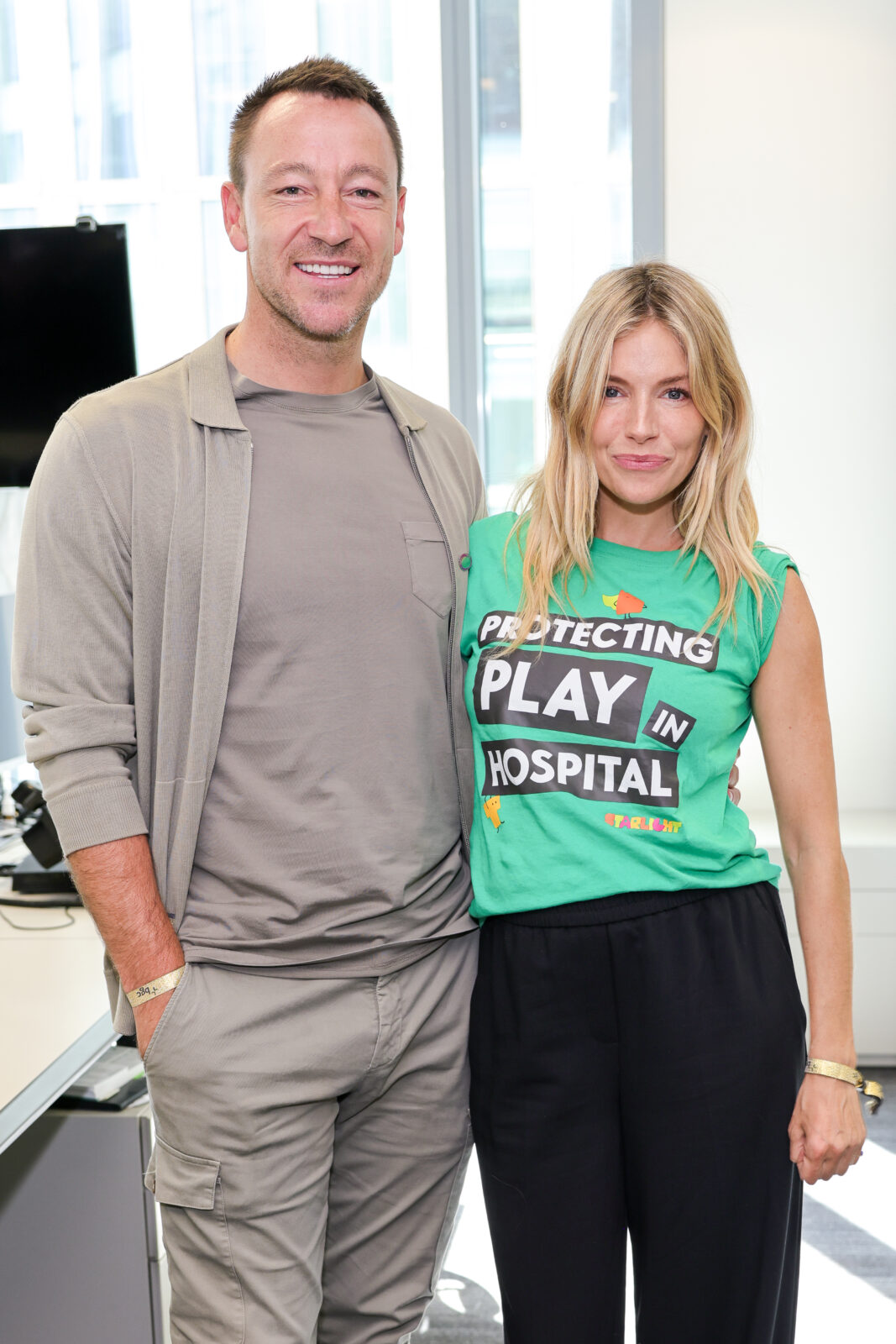 LONDON, ENGLAND - SEPTEMBER 11: John Terry and Sienna Miller attend the BGC Group Charity Day on behalf of Oasis Charitable Trust & Starlight Children's Foundation, raising millions for good causes in memory of BGC's colleagues lost on 9/11, on September 11, 2023 in London, England. (Photo by Dave Benett/Getty Images for BGC Group)
