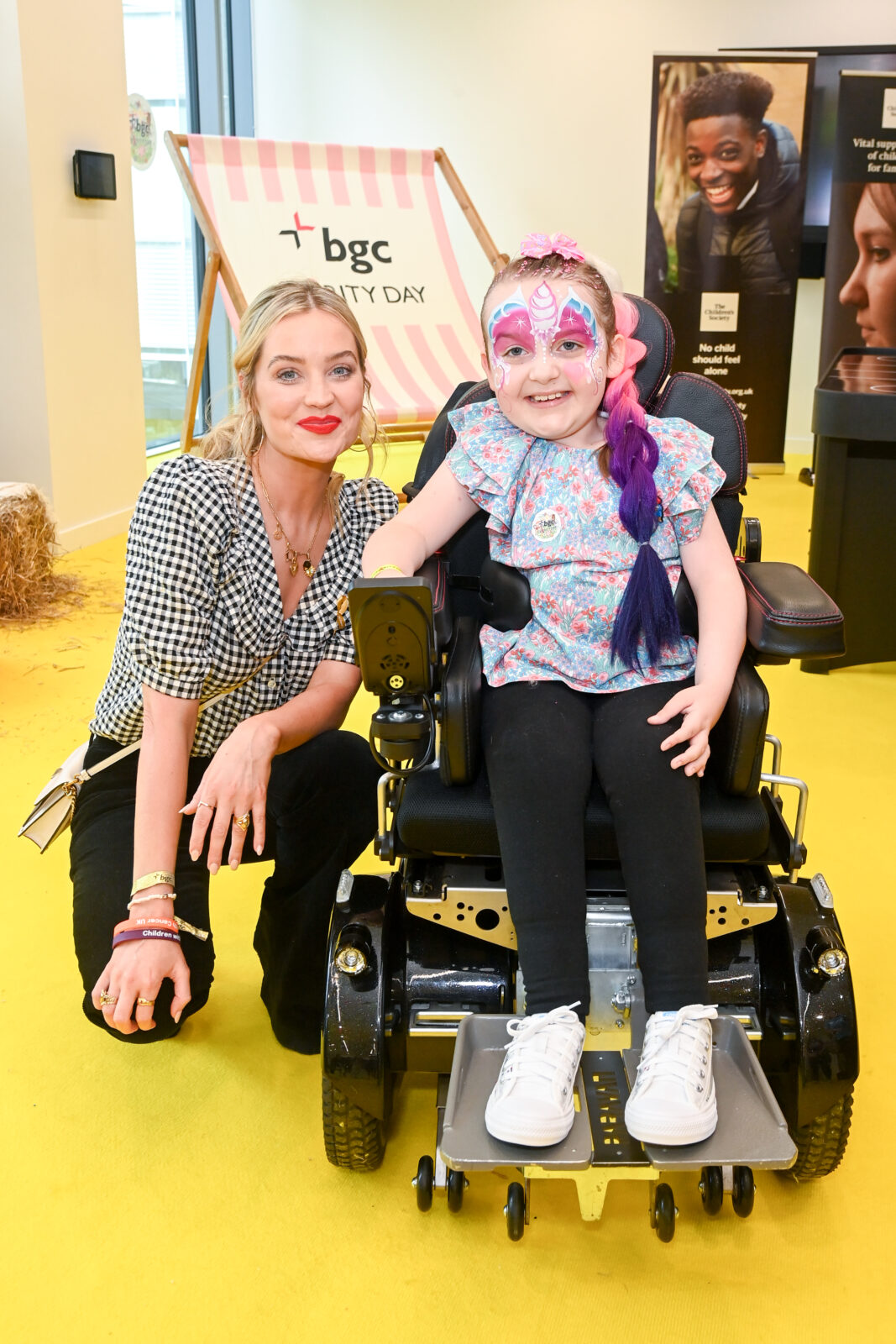 LONDON, ENGLAND - SEPTEMBER 11: Laura Whitmore and guest attend the BGC Group Charity Day on behalf of Children with Cancer, raising millions for good causes in memory of BGC's colleagues lost on 9/11, on September 11, 2023 in London, England. (Photo by Dave Benett/Getty Images for BGC Group)