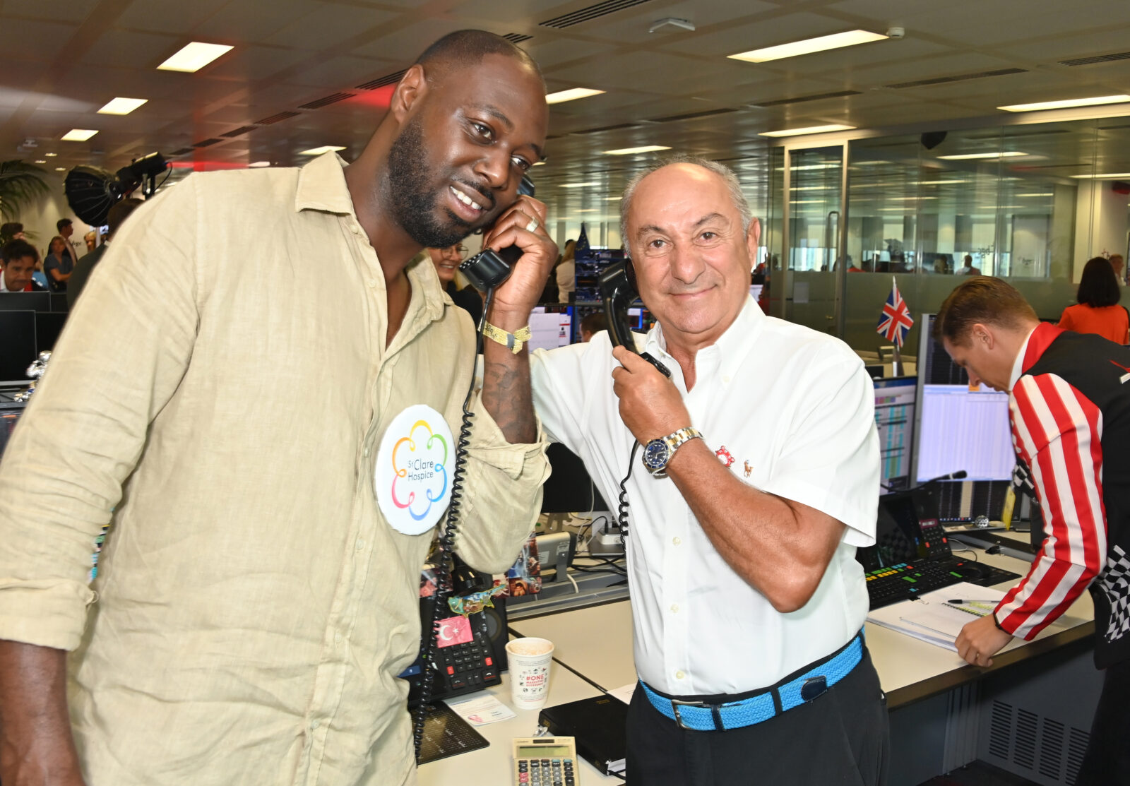LONDON, ENGLAND - SEPTEMBER 11: Ledley King and Osvaldo Ardiles attend the BGC Group Charity Day on behalf of St Clare Hospice and Noah's Ark Children's Hospice, raising millions for good causes in memory of BGC's colleagues lost on 9/11, on September 11, 2023 in London, England. Pic Credit: Dave Benett