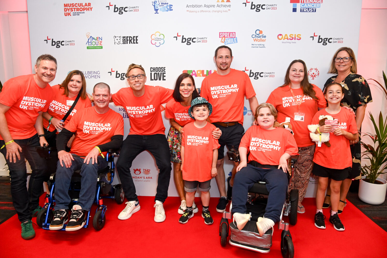 LONDON, ENGLAND - SEPTEMBER 11: Russell Howard (4th L) with charity guests attend the BGC Group Charity Day on behalf of [CHARITY NAME], raising millions for good causes in memory of BGC's colleagues lost on 9/11, on September 11, 2023 in London, England. (Photo by Dave Benett/Getty Images for BGC Group)