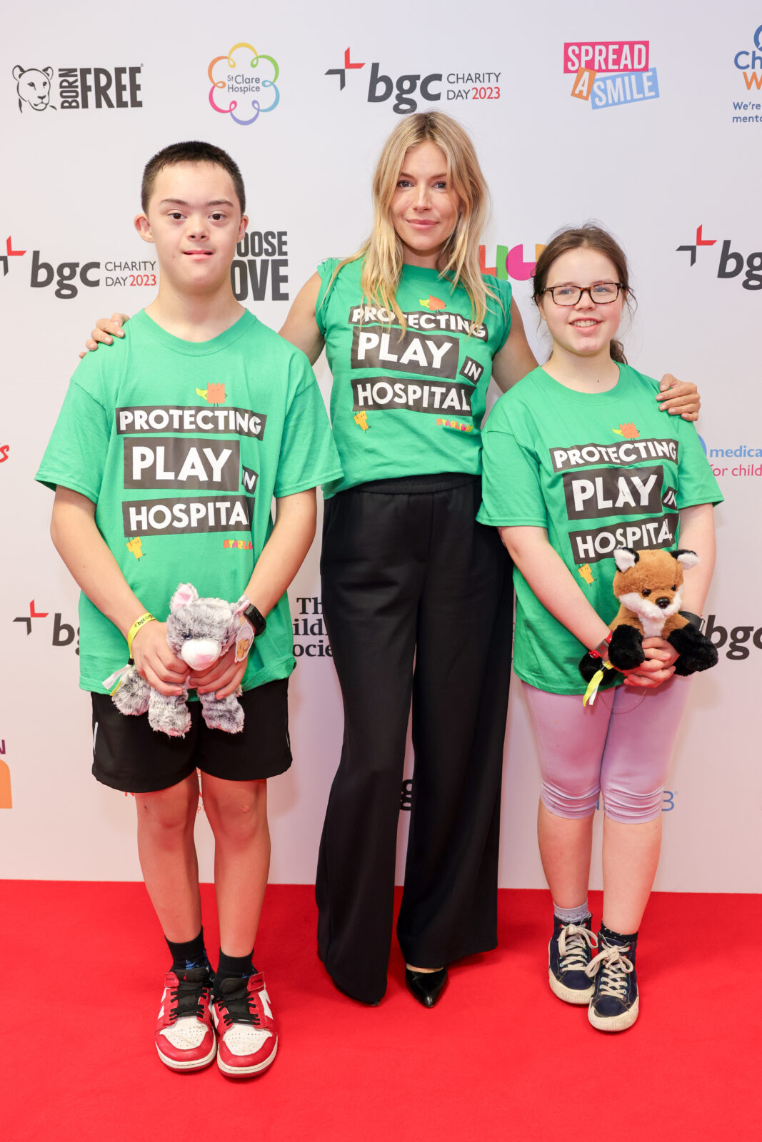 LONDON, ENGLAND - SEPTEMBER 11: Sienna Miller (C) attends the BGC Group Charity Day on behalf of Starlight Children's Foundation, raising millions for good causes in memory of BGC's colleagues lost on 9/11, on September 11, 2023 in London, England. Pic Credit: Dave Benett